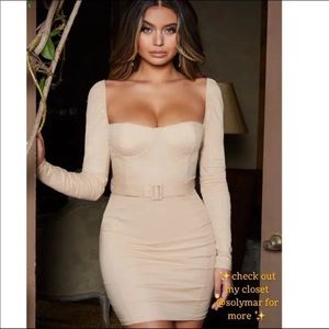 ✨ NWT ohpolly Belted BODYCON MINI DRESS